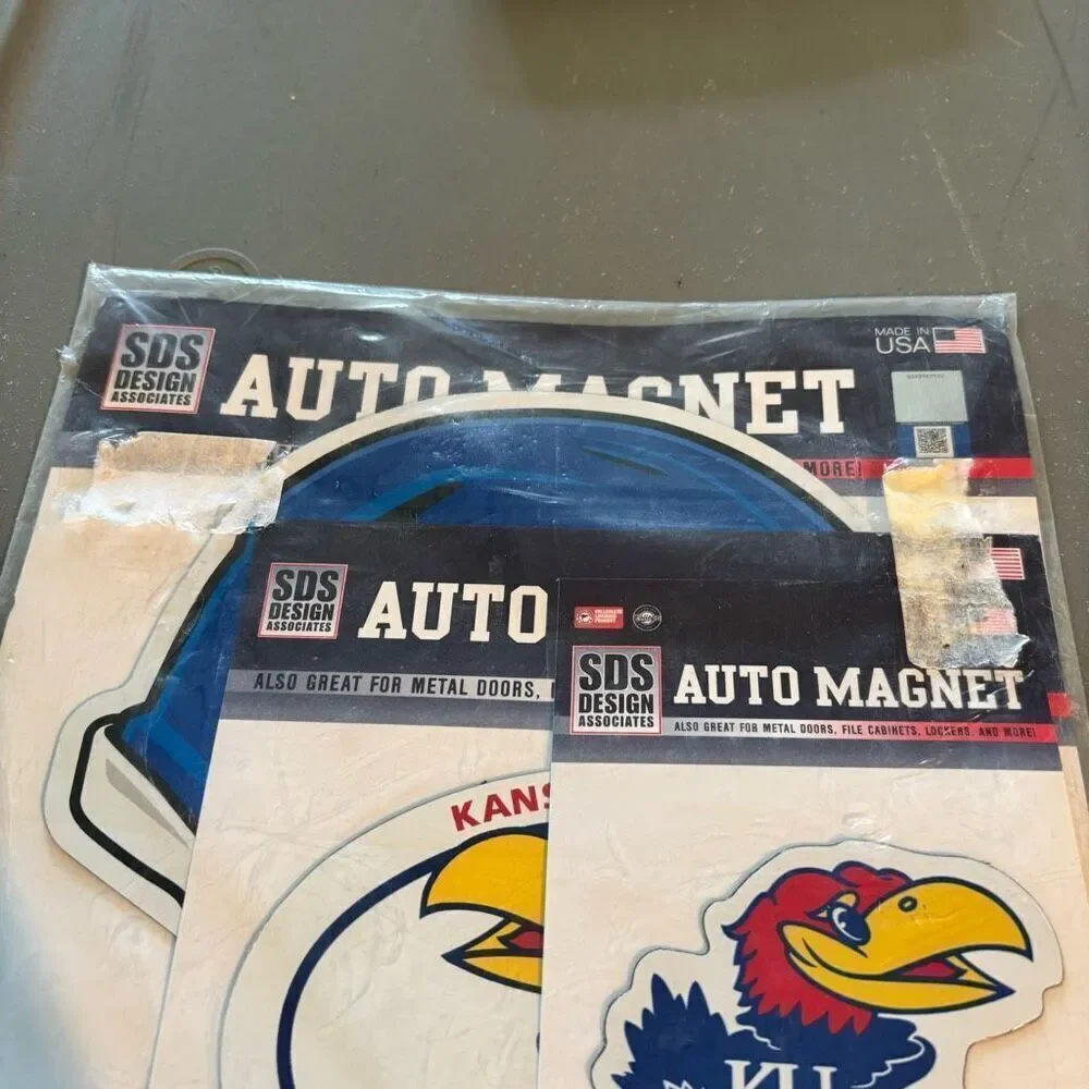 Kansas Jayhawks Magnet 3 Pack *New*